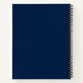 Navy Blue White - speciaal aangepast zakboek Notitieboek (Achterkant)