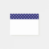 Navy Blue White Spotty Polka Dot Pattern Post-it® Notes (Voorkant)