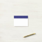 Navy Blue White Spotty Polka Dot Pattern Post-it® Notes (Op bureau)