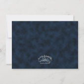 Navy Blue White Stardust Bridal Shower Kaart (Achterkant)