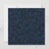 Navy Blue White Stardust Wedding Invitation Square Kaart (Achterkant)