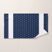 Navy Blue White Stippen Pattern Stripes Bad Handdoek (Handdoek)