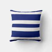 Navy Blue & White Stripe Couch Pillow Gift Kussen (Achterkant)
