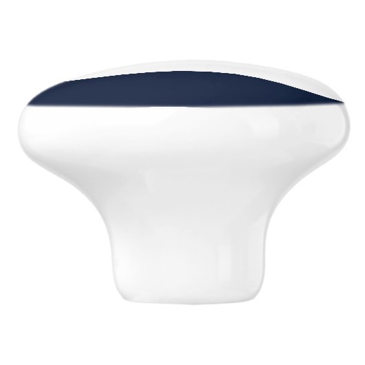 Navy Blue & White Striped Custom Keramische Knop (Zijkant)