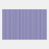 Navy Blue & White Stripes Inpakpapier Vel (Voorkant 3)