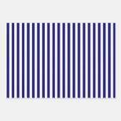 Navy Blue & White Stripes Inpakpapier Vel (Voorkant 2)