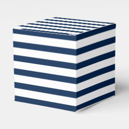Navy Blue White stripes patrooncadeau Bedankdoosjes