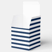Navy Blue White stripes patrooncadeau Bedankdoosjes (Geopend)