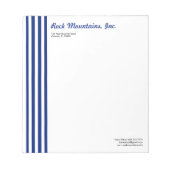Navy Blue White Stripes Professional Versatile Notitieblok (Voorkant)