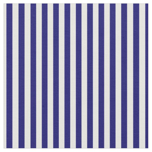 Navy Blue & White Stripes Stof (Close Up)