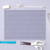Navy Blue & White Stripes Tissuepapier (Craft)