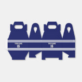 Navy Blue White Team Jersey Bedankdoosjes (Uitgevouwen)