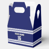 Navy Blue White Team Jersey Bedankdoosjes (Geopend)