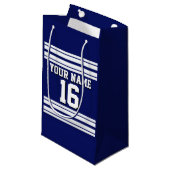 Navy Blue White Team Jersey Klein Cadeauzakje (Voorkant Gekanteld)