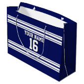 Navy Blue White Team Jersey Large Cadeautasje (Achterkant Gekanteld)