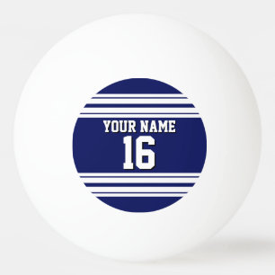 Navy Blue White Team Jersey Pingpongbal