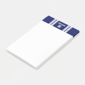 Navy Blue White Team Jersey Post-it® Notes (Schuin)