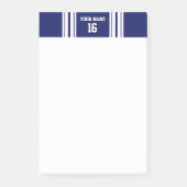 Navy Blue White Team Jersey Post-it® Notes (Voorkant)