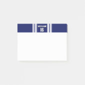 Navy Blue White Team Jersey Post-it® Notes (Voorkant)