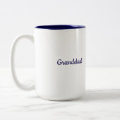 Navy Blue White Two Tone Mug Tweekleurige Koffiemok (Links)