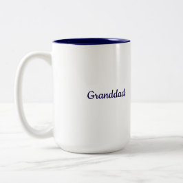 Navy Blue White Two Tone Mug Tweekleurige Koffiemok