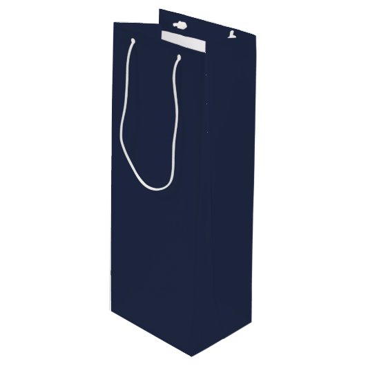Navy Blue Wijn Cadeautas (Voorkant Gekanteld)
