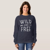 Navy Blue Wild en gratis Trui (Voorkant volledig)