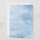 Navy Blue Wild Flowers Chic Afstuderen Kaart (Achterkant)