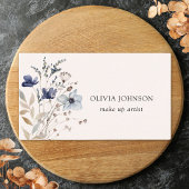 Navy Blue Wildflower Boeket Floral Visitekaartje