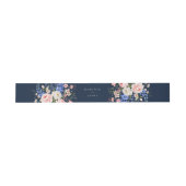 Navy Blue Wildflower Floral Wedding Uitnodigingen Wikkel (Vlak)