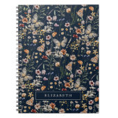 Navy Blue Wildflower Notitieboek (Voorkant)