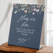 Navy Blue Wildflower Vrijgezellenfeest Flower Bar