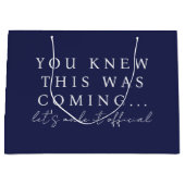 Navy Blue Will You Be My Bridesmaid Proposal Groot Cadeauzakje (Voorkant)