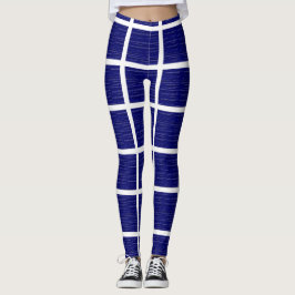 Navy Blue Windows Leggings