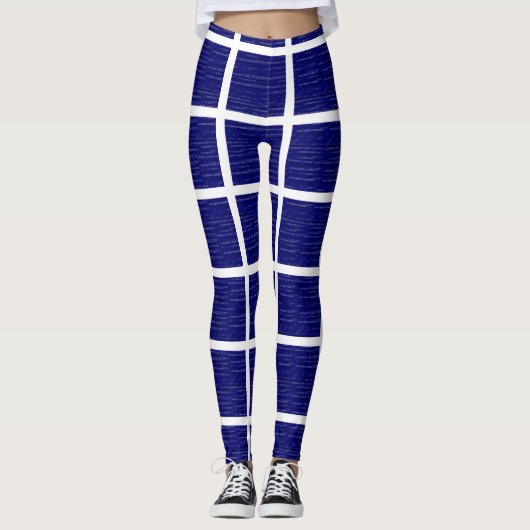 Navy Blue Windows Leggings (Voorkant)