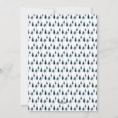 Navy Blue Winter Trees Feestdagenkaart (Achterkant)