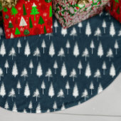 Navy Blue Winter Trees Kerstboom Rok