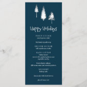 Navy Blue Winter Trees Menu (Voorkant)