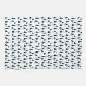 Navy Blue Winter Trees Theedoek (Horizontaal)