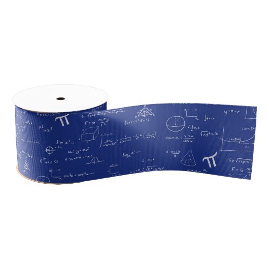 Navy Blue Wiskunde Formulas Grosgrain Lint (Spoel)