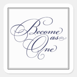 Navy Blue wordt een Christelijke weddenschap Vierkante Sticker