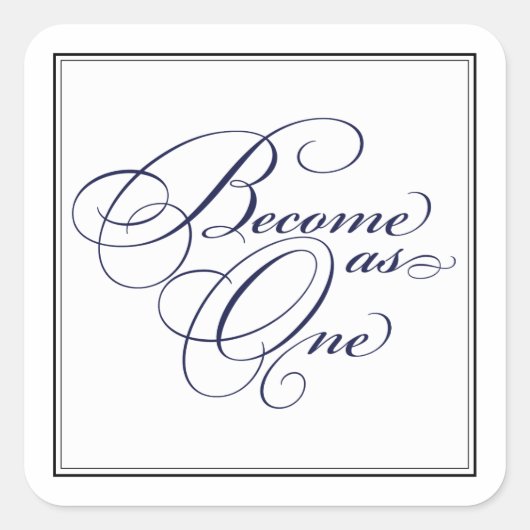 Navy Blue wordt een Christelijke weddenschap Vierkante Sticker (Voorkant)