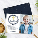 Navy Blue Wreath Gold Community Hartelijk dank! Bedankkaart<br><div class="desc">Navy Blue Wreath Gold Community Hartelijk dank!</div>