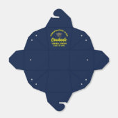 Navy Blue Yellow Custom Graduation Party Fortune Bedankdoosjes (Uitgevouwen)