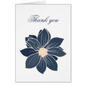 Navy Blue Yellow Floral Modern (Voorkant)