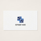 Navy Blue & Yellow Modern Corporate Business Card Visitekaartje (Achterkant)