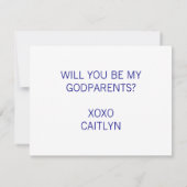 Navy Blue zal je mijn ouders voorstellen Kaart (Achterkant)