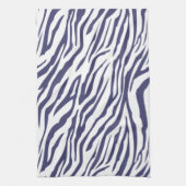 Navy Blue Zebra Pattern Theedoek (Verticaal)