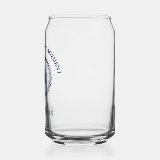 Navy Blue Zee Shell Blikvorm Glas (Links)