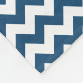 Navy Blue Zigzag Stripes Chevron Pattern Fleece Deken (Hoek)